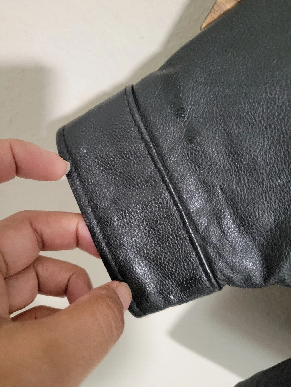 Y2k 2001 GAP Kids Black Leather Zip Jacket Size 4